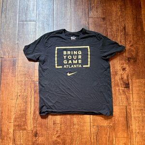 Nike Black T-Shirt with Gold Print
